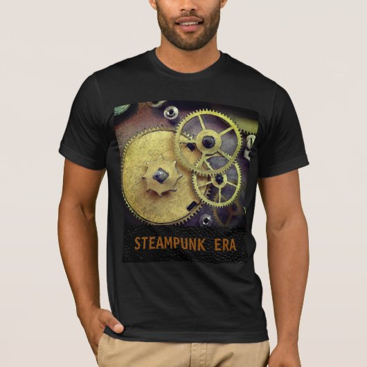 スチームパンク風時計ギアTシャツ メンズ Tシャツ (正面)