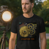 スチームパンク風時計ギアTシャツ メンズ Tシャツ