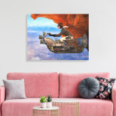 スチームパンク飛んでいるマシン キャンバスプリント (インサイチュ (リビング))