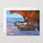 スチームパンク飛んでいるマシン ポストカード (正面/裏面)