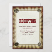 スチームパンク飛結婚行士のテンプレート 招待状 (裏面)