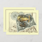 スチームパンク飛行船ツアーはがき ポストカード (正面/裏面)