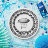 スチームパンク飛行船 ペーパープレート (パーティー)