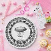 スチームパンク飛行船 ペーパープレート (パーティー)