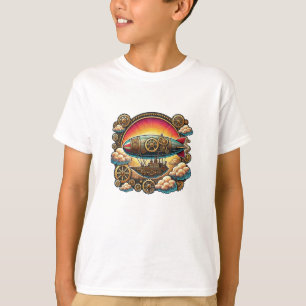 スチームパンク飛行船 Tシャツ