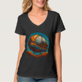 スチームパンク飛行船 Tシャツ (正面)