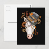 スチームパンク馬ビクトリアン乗馬スチームパンク ポストカード (正面/裏面)