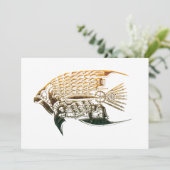 スチームパンク魚招待状 招待状 (スタンド正面)