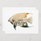 スチームパンク魚招待状 招待状 (正面/裏面)