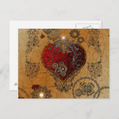 スチームパンク, かっこいいハート ポストカード (正面/裏面)