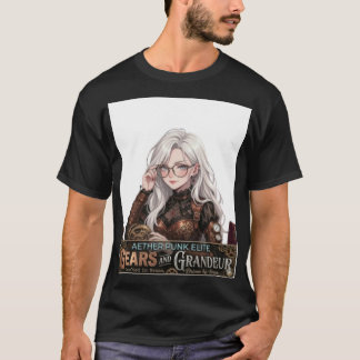 スチームパンク アニメ ガール ストリートウェア - エーテル パンク エリート Tシャツ