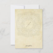 スチームパンク ウェディング 延期 発表 工業的 招待状 (裏面)