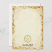 スチームパンク・ウェディング、 5"x7" インビテーション (裏面)