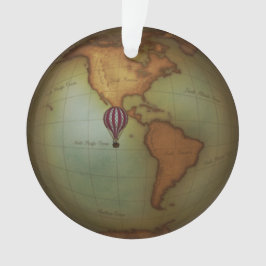 スチームパンク·エア·トラベル·ビクトリアン西部地図 オーナメント