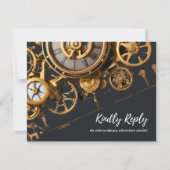 スチームパンク・エンターテイメント ヴィンテージ・クロックワーク ご参加のお返事 案内状 (正面)