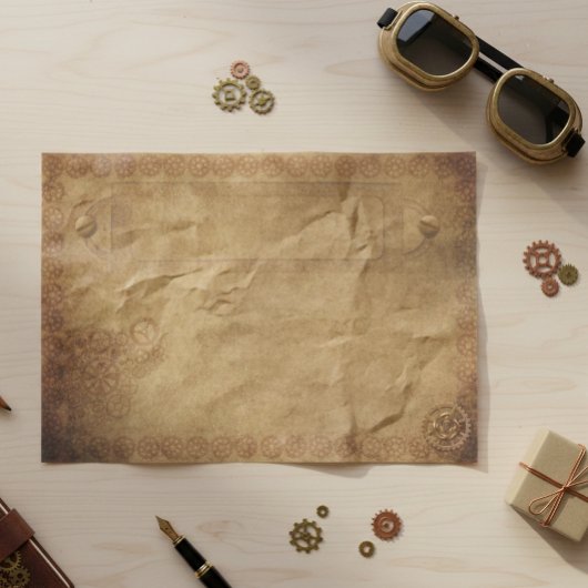 スチームパンク オールドギア 工業的 ヴィンテージ 薄葉紙