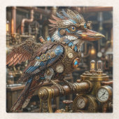 スチームパンク カッコウハクチョウ ガラスコースター (正面)