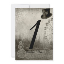 スチームパンク カーニバル トップハット ウェディング テーブル ナンバー