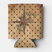 スチームパンク コンパス スター 缶クーラー (正面)