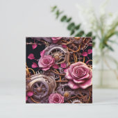 スチームパンク ゴシック バレンタインデーの写真テンプレート カード (スタンド正面)