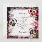 スチームパンク ゴシック バレンタインデーの写真テンプレート カード (裏面)