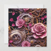 スチームパンク ゴシック バレンタインデーの写真テンプレート カード (正面)