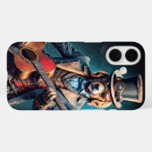 スチームパンク ゴールデンレトリバー ギター演奏犬 Case-Mate iPhoneケース (裏面 (横))