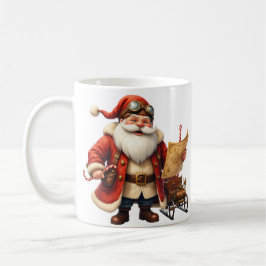 スチームパンク サンタクロース - ビンテージ クリスマス アドベンチャー コーヒーマグカップ