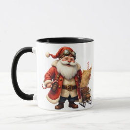 スチームパンク サンタクロース - ビンテージ クリスマス アドベンチャー マグカップ