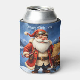 スチームパンク サンタクロース - ビンテージ クリスマス アドベンチャー 缶クーラー