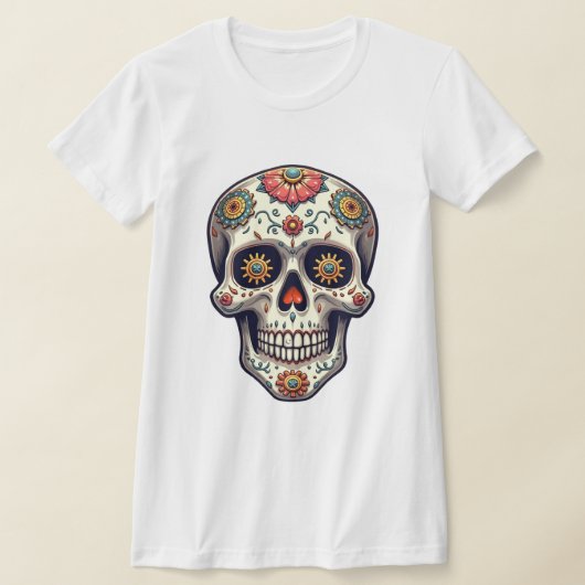 スチームパンク・シュガー・スカル Tシャツ (レイダウン)