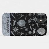 スチームパンク シルバー 亜鉛 風船 テーマ カスタム 名前 Case-Mate iPhoneケース (裏面(横))
