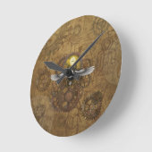 スチームパンク·スカラブ ラウンド壁時計 (傾斜)