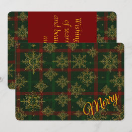 スチームパンク スノーフレーク レッド＆グリーン タルタン シーズンカード