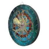 スチームパンク タコ & 歯車 ダーツボード (正面右)