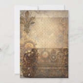 スチームパンク テーマのパーティー 招待状 (裏面)