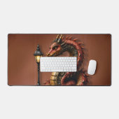 スチームパンク・ドラゴンはヴィンテージ通りランプの隣にある。 デスクマット (キーボード&マウス)