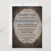 スチームパンク ハロウィンパーティーの招待状 招待状 (裏面)