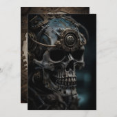 スチームパンク ハロウィンパーティーの招待状 招待状 (正面/裏面)