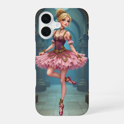 スチームパンク バレリーナ iPhone 16ケース (裏面)