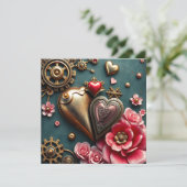 スチームパンク バレンタインデー | フォトテンプレート カード (スタンド正面)