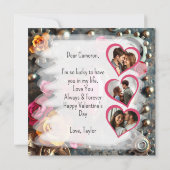 スチームパンク バレンタインデー | ユニークな写真テンプレート カード (裏面)