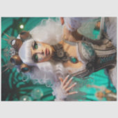 スチームパンク ビクトリアン 未来風 緑のダンサー 薄葉紙 (正面)