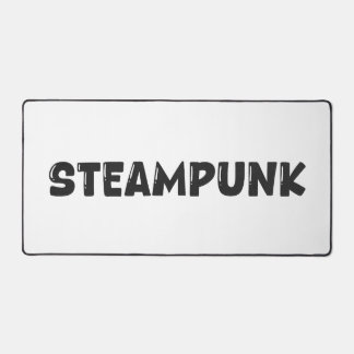 スチームパンク ビンテージ アート タイポグラフィーデスクマット デスクマット