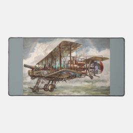 スチームパンク ファンタジー航空機イラスト デスクマット