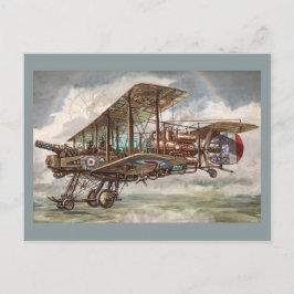 スチームパンク ファンタジー航空機イラスト ポストカード
