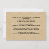 スチームパンク フラワーのヴィンテージ アニバーサリー  招待状 (裏面)