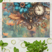 スチームパンク フラワー キッチンタオル (折り畳み)