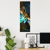 スチームパンク・ホタルの照明 ポスター (ホームオフィス)