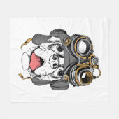 スチームパンク·ボクサー フリースブランケット (正面(横))